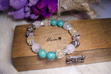 Turquoise,Rose Quartz,Citrine and Rhodonite bracelet