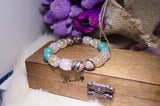 Turquoise,Rose Quartz,Citrine and Rhodonite bracelet