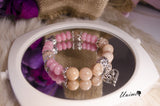 Sunstone and Rhodochrosite bracelet