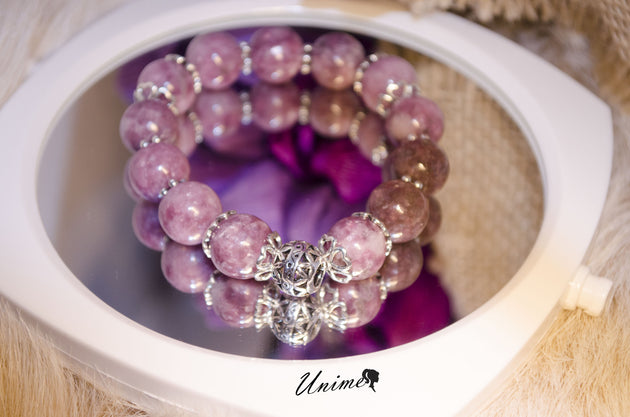 Pink Tourmaline gemstone bracelet