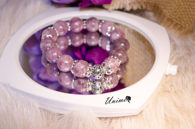 Pink Tourmaline gemstone bracelet
