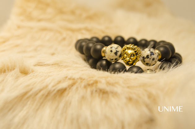 Tiger Black Matte Agate bracelet