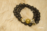 Tiger Black Matte Agate bracelet