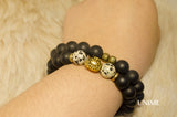 Tiger Black Matte Agate bracelet - Unime Crystal Jewellery Shop - Semi-precious gemstone bracelets and necklaces - offer lucky charms