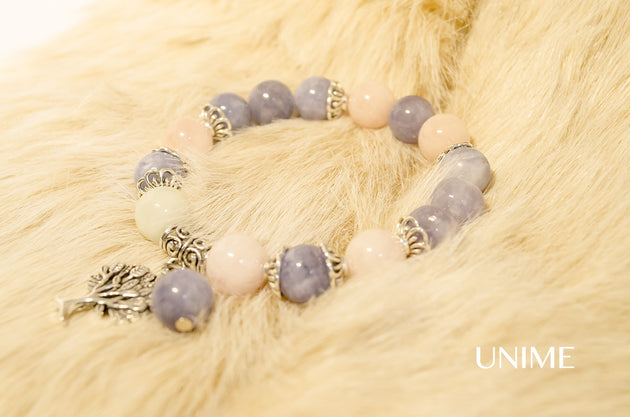 Aquamarine & Beryl gemstone bracelet