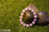 Rose Quartz Bracelet - Unime Crystal Jewellery Shop - Semi-precious gemstone bracelets and necklaces - offer lucky charms