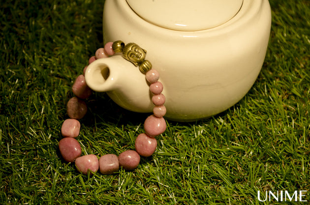 Buddha Peachy Rhodonite Bracelet