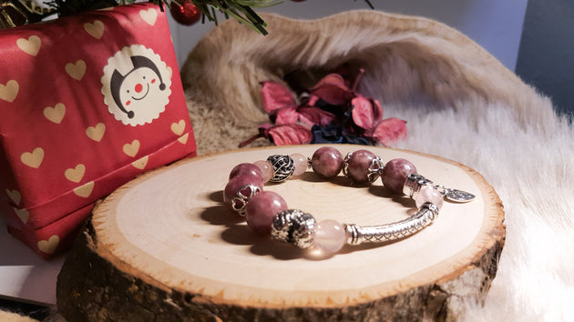 Tourmaline and Rose Quartz bracelet