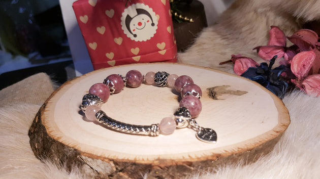 Tourmaline and Rose Quartz bracelet