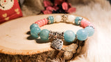 Blue Quartz and Rhodochrosite bracelet